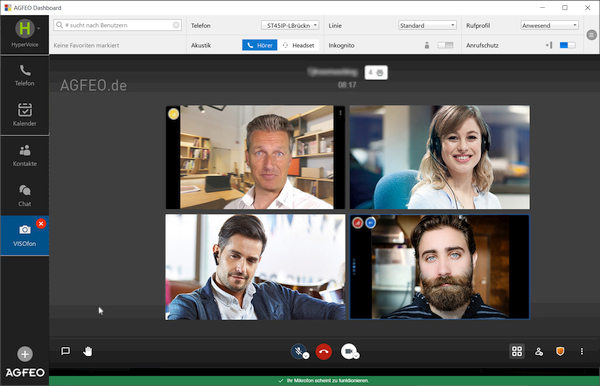 Modern Workplace mit Videokonferenz, SoftPhone und mehr: AGFEO VISOfon