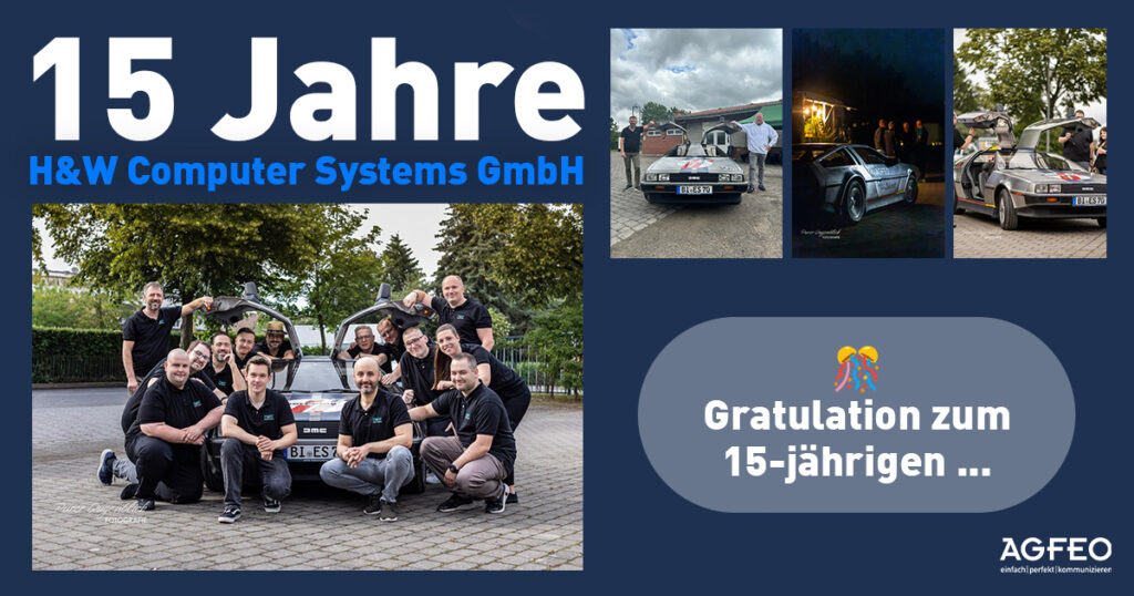 15-jähriges Firmenjubiläum der H&W Computer Systems GmbH