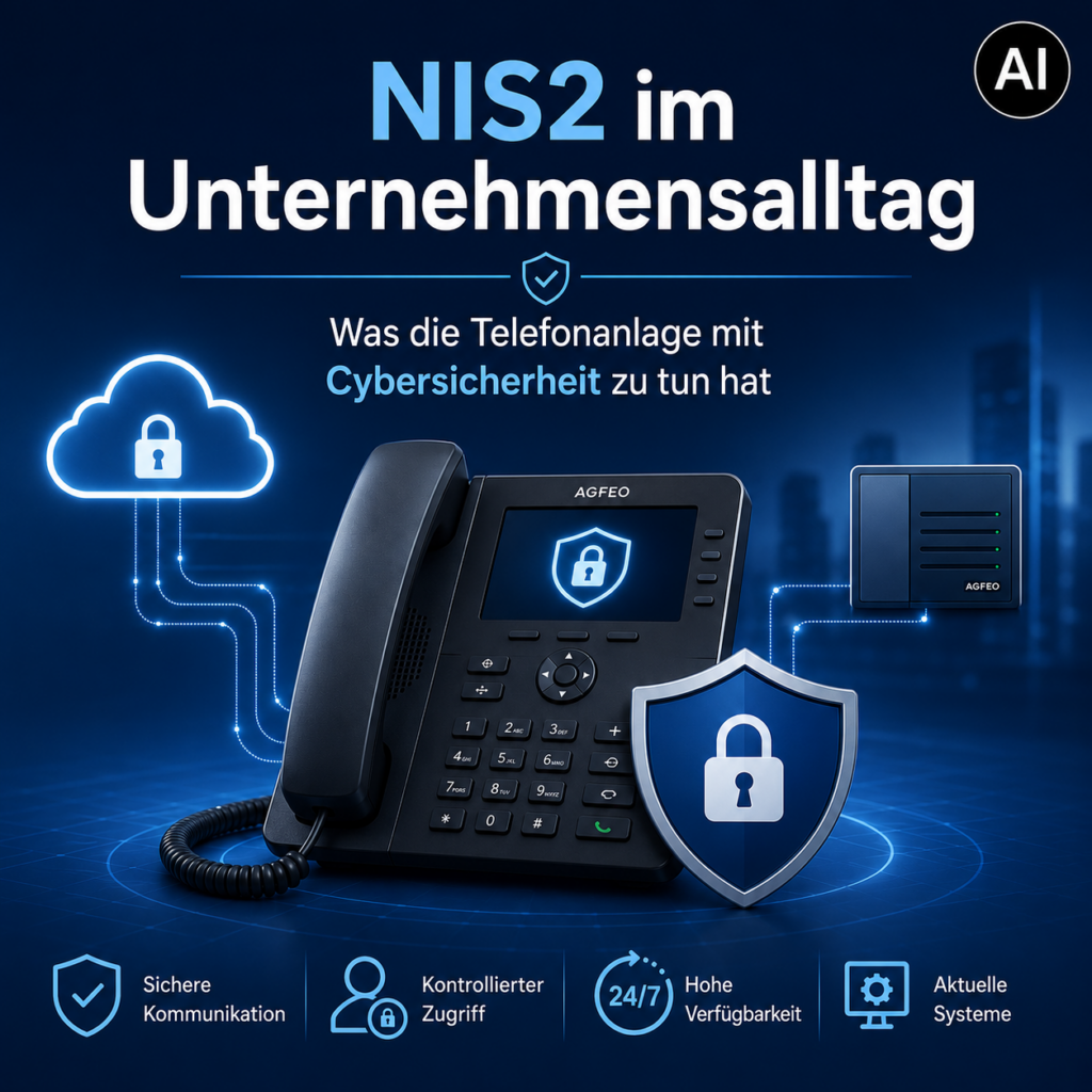 Titelbild NIS2 im Unternehmensalltag und Telefonanlagen