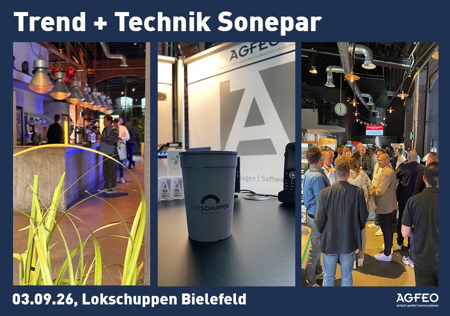 AGFEO auf der Trend + Technik im Bielefelder Lokschuppen